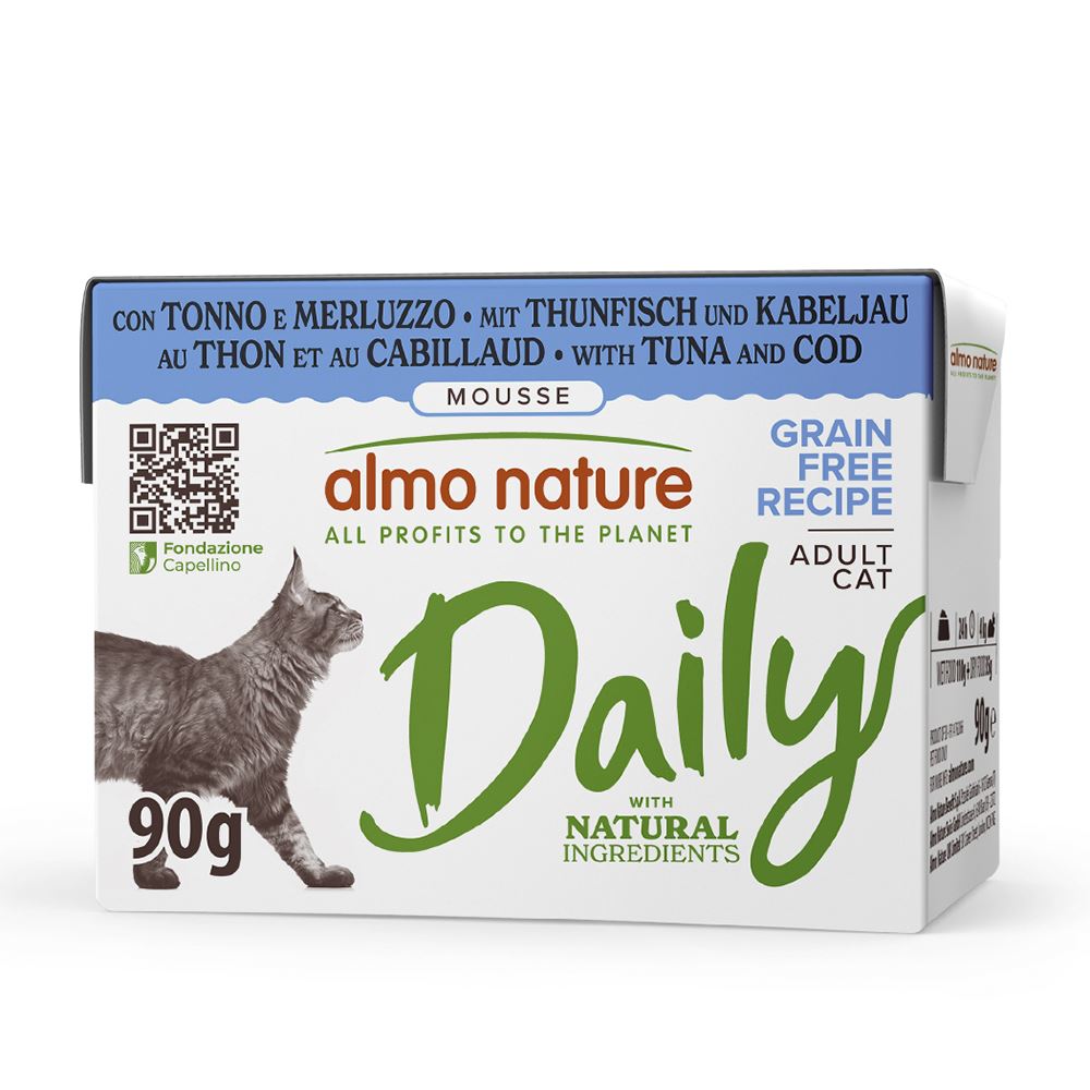 ALMO CAT DAILY - ATUM E BACALHAU (Tetra Pak 90 Gr.)