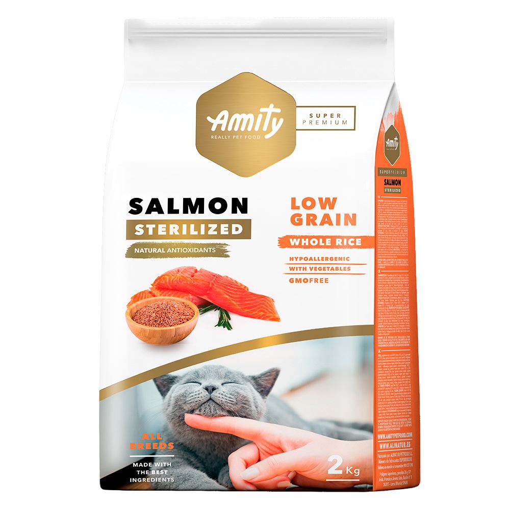 AMITY SUPER PREMIUM (LOW GRAIN) - SALMON ADULT CATS STERILIZED 7 KG