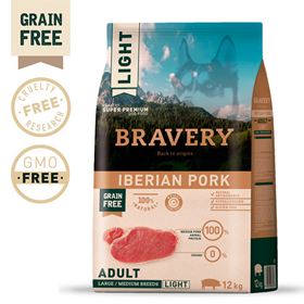 BRAVERY - IBERIAN PORK ADULT MEDIUM/LARGE BREEDS (LIGHT) (GRAIN FREE)