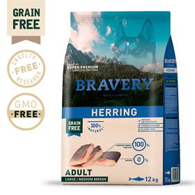 BRAVERY - HERRING (ARENQUE) ADULT MEDIUM/LARGE BREEDS (GRAIN FREE)