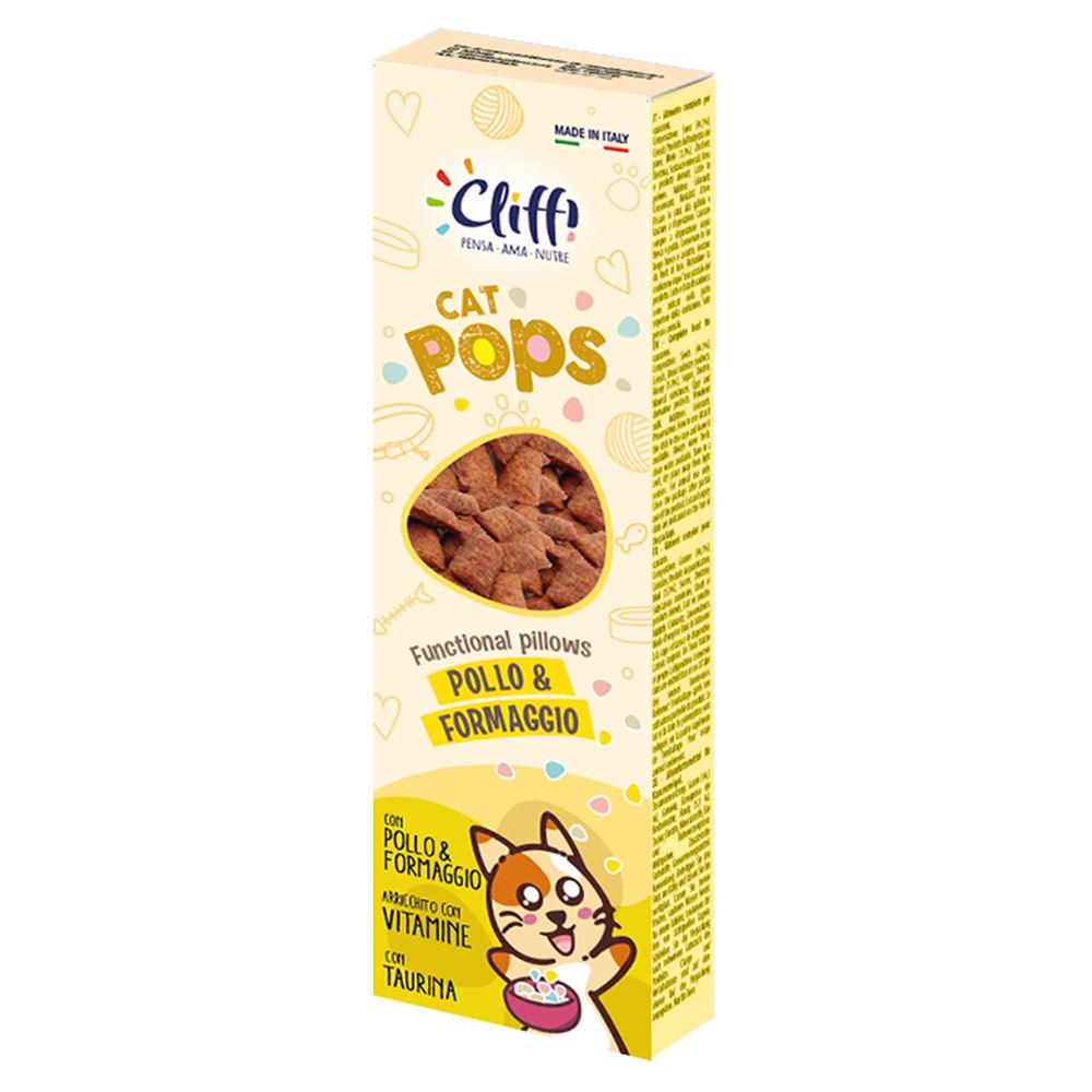 CLIFFI CAT POPS - SNACKS RECHEADOS (FRANGO E QUEIJO)