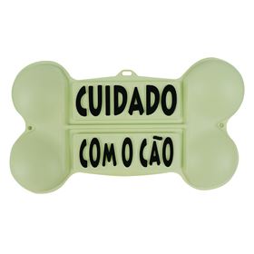 PLACA "CUIDADO COM O CÃO"