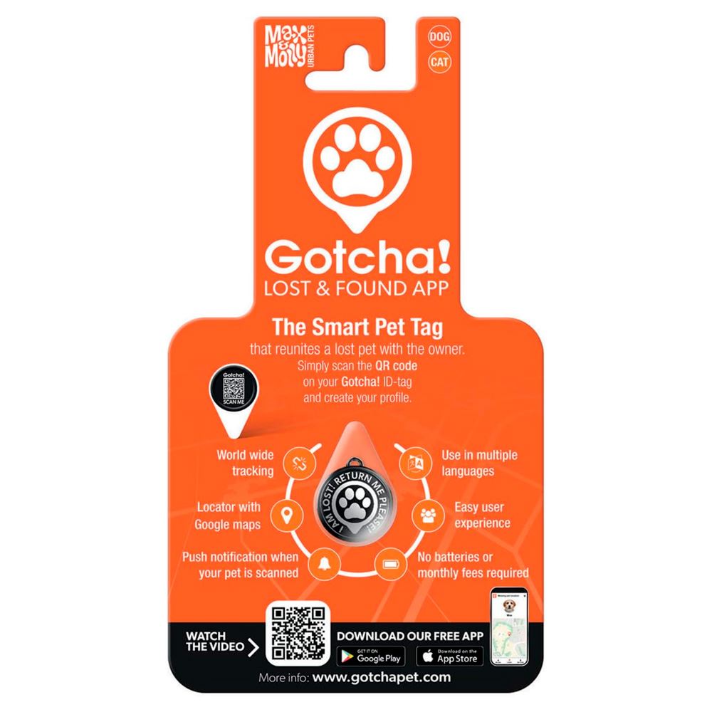 GOTCHA! PET TAG - IDENTIFICADOR/LOCALIZADOR PET