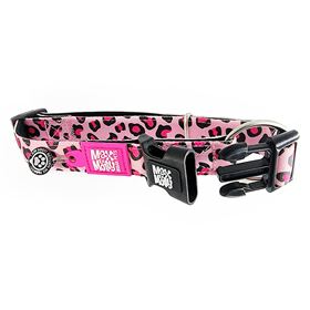 MAX & MOLLY - COLEIRA COM ID TAG "LEOPARD PINK"