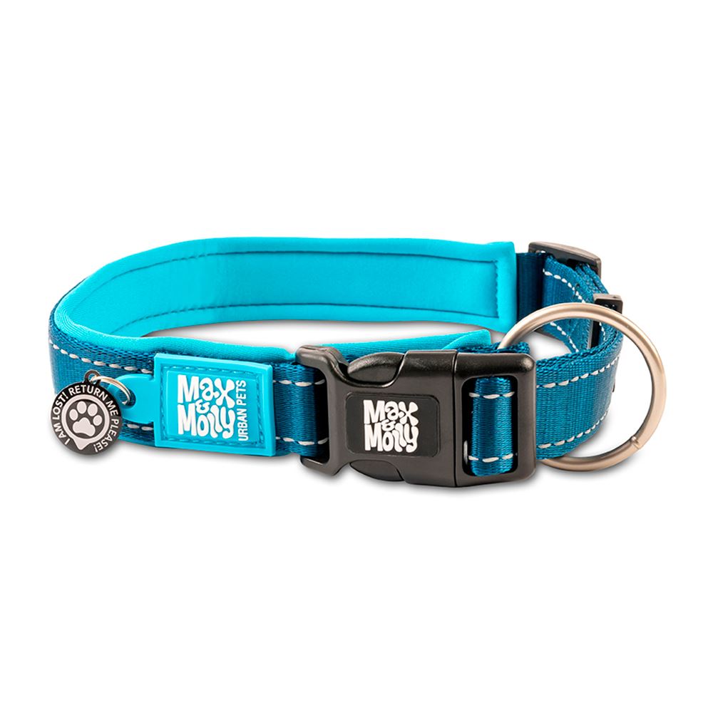 MAX & MOLLY - COLEIRA COM ID TAG "MATRIX SKY BLUE"