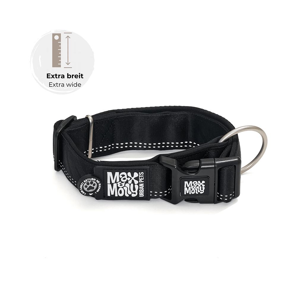MAX & MOLLY  - COLEIRA LARGA COM ID TAG "MATRIX 2.0 BLACK"