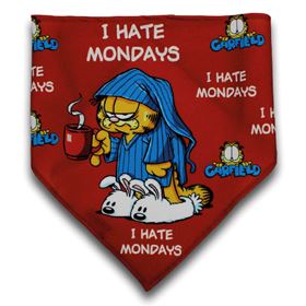 LENÇO GARFIELD "I HATE MONDAYS"