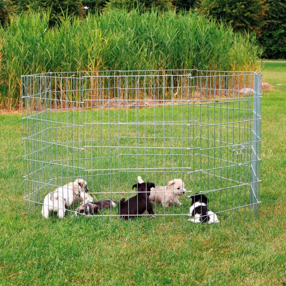 RECINTO GALVANIZADO COM PORTA PARA CACHORROS