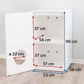 CASA PARA GATOS COM 2 ANDARES PARA WC (MDF)