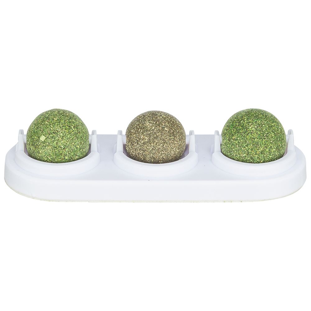 SUPORTE COM 3 BOLAS (2 CATNIP + 1 MATATABI)