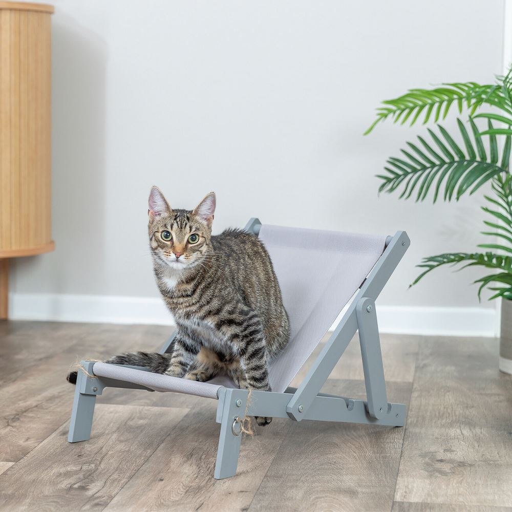 ESPREGUIÇADEIRA EM MADEIRA PARA GATOS