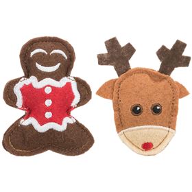 FIGURAS DE NATAL (RENA E GINGERBREAD) COM CATNIP